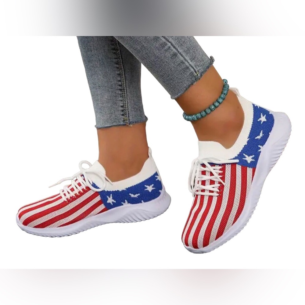 Stars & Stripes Knit Sneakers
